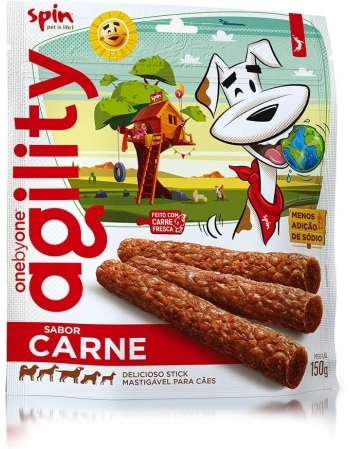 STICK AGILITY SPIN PET-150G - CARNE